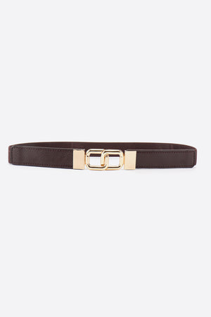 Geometric Double Buckle Elastic Belt-Teresa's Fashionista LLC