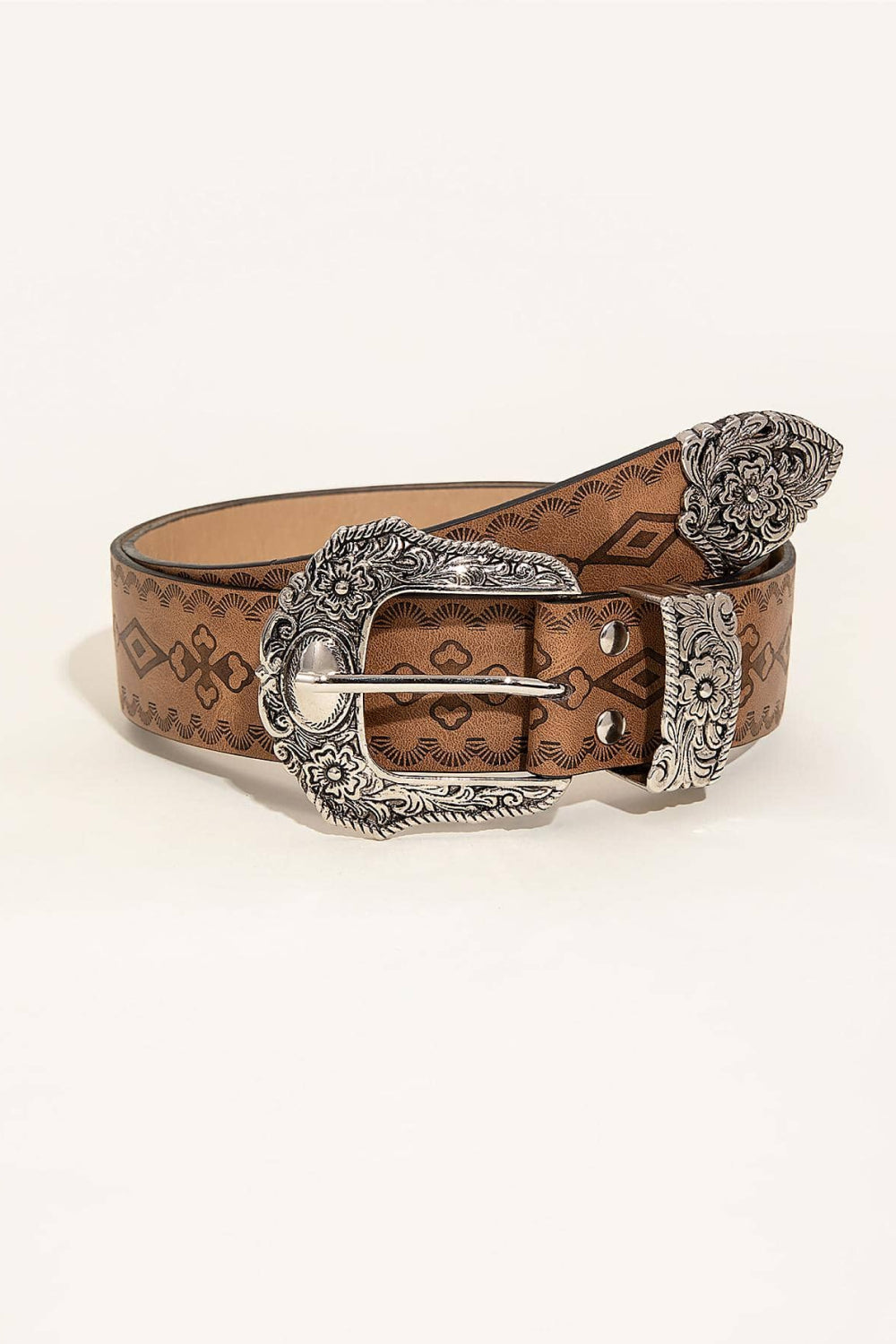 Patterned PU Leather Belt-Teresa's Fashionista LLC