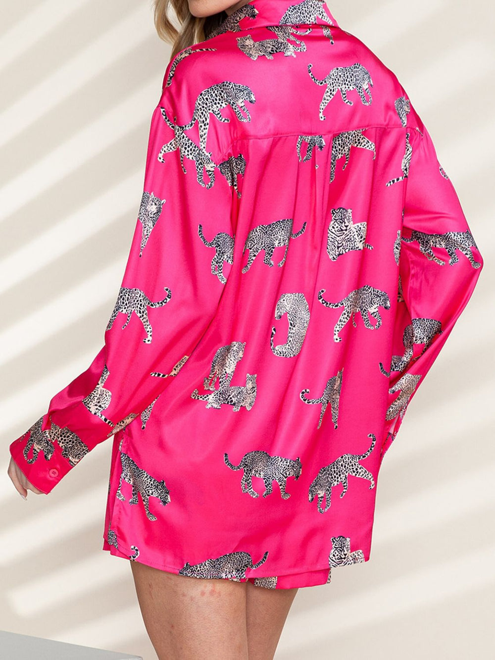 Animal Button Up Shirt and Shorts Set-Teresa's Fashionista LLC