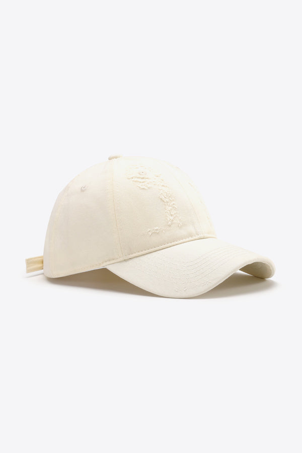Distressed Adjustable Baseball Cap-Teresa's Fashionista LLC