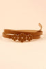 Flower Decor Skinny PU Belt-Teresa's Fashionista LLC