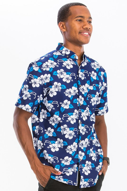 HAWAIIAN BUTTON DOWN SHIRT-Teresa's Fashionista LLC