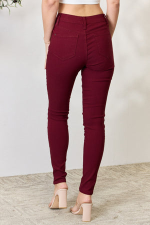 YMI Jeanswear Hyperstretch Mid-Rise Skinny Jeans-Teresa's Fashionista LLC