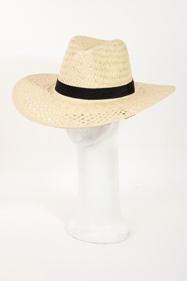 Fame Basket Weave Straw Sun Hat-Teresa's Fashionista LLC