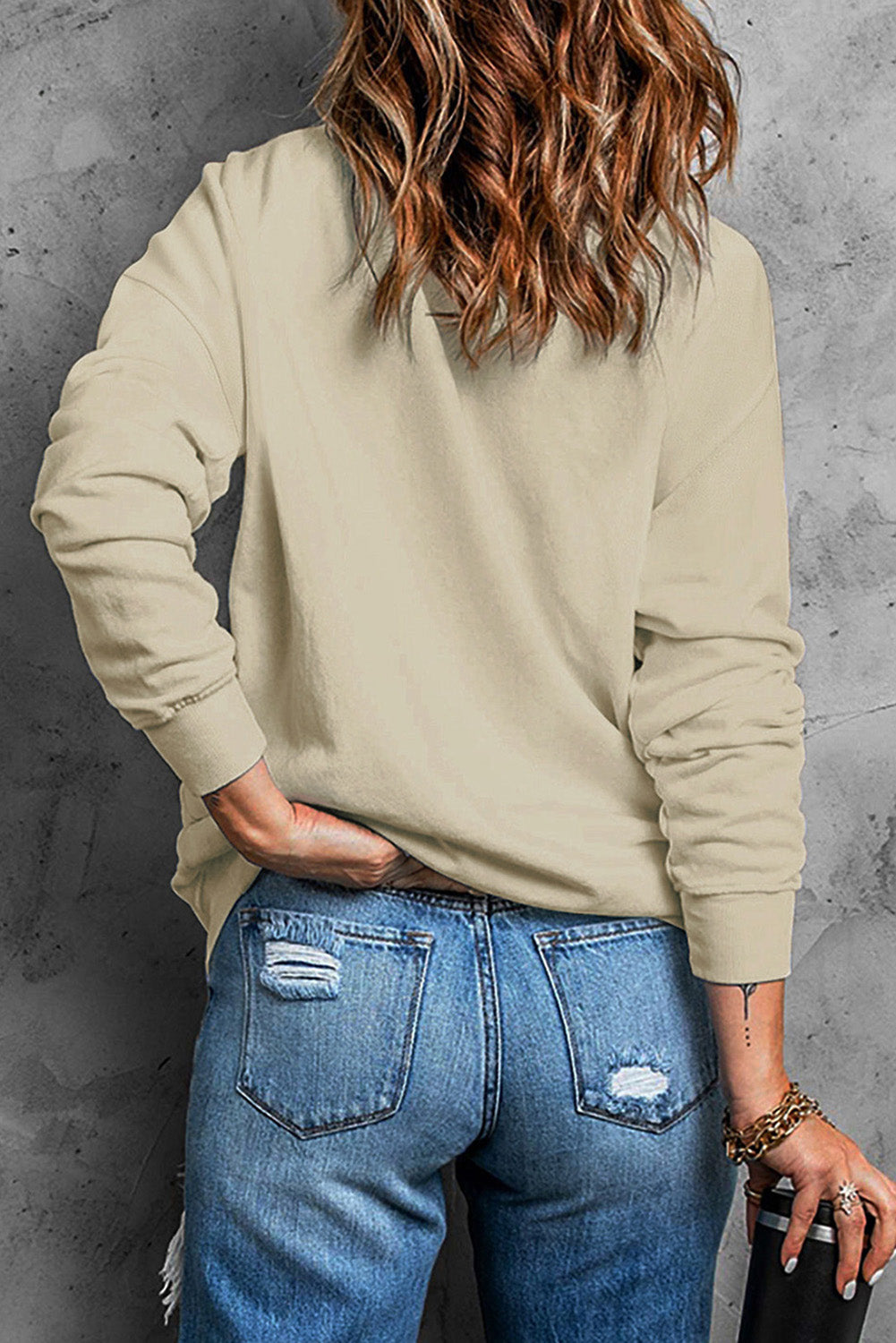 Ghost Graphic Dropped Shoulder Sweatshirt - Teresa's Fashionista LLC