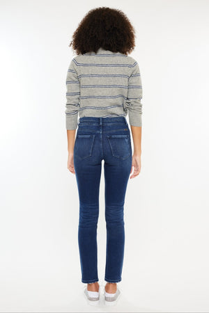 Kancan High Rise Slim Straight Jeans-Teresa's Fashionista LLC