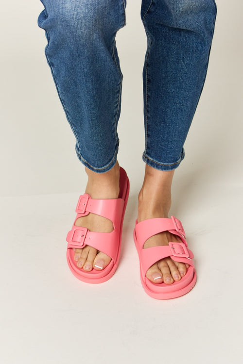 Legend Double Buckle Open Toe Sandals-Teresa's Fashionista LLC