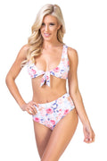 Floral print and striped pattern bikini-Teresa's Fashionista LLC