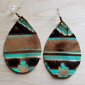 Large Teardrop Earrings in Navajo-Teresa's Fashionista LLC