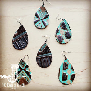 Large Teardrop Earrings in Navajo-Teresa's Fashionista LLC