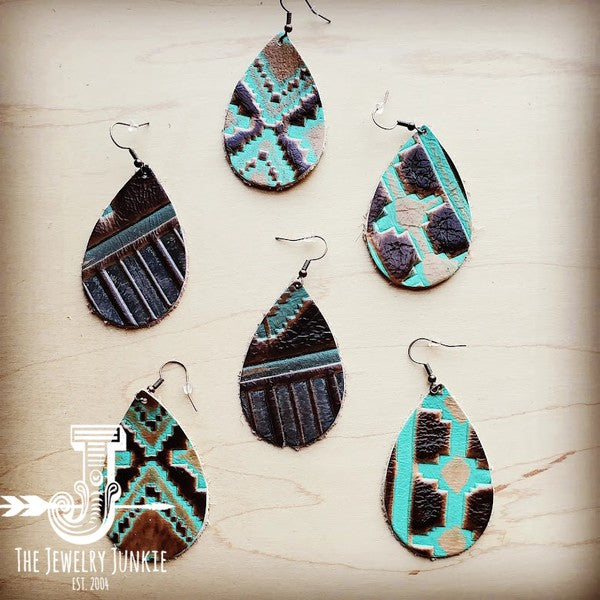 Large Teardrop Earrings in Navajo-Teresa's Fashionista LLC