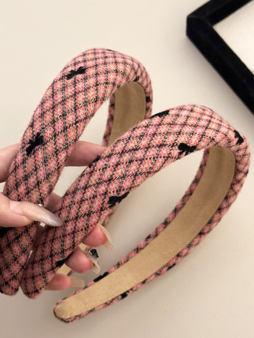 Plaid Bow Wide Headband - Teresa's Fashionista LLC