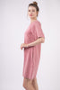 VERY J Washed Round Neck Mini Tee Dress-Teresa's Fashionista LLC