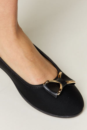 Forever Link Metal Buckle Flat Loafers-Teresa's Fashionista LLC