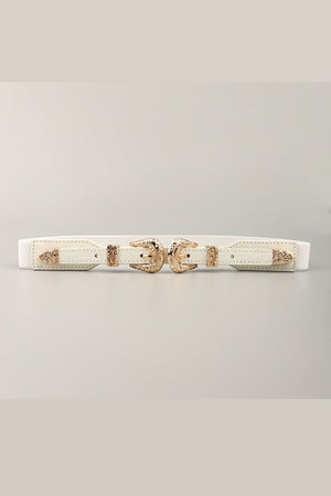 Double Buckle Elastic Belt-Teresa's Fashionista LLC