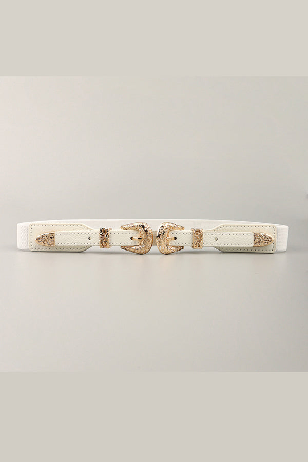 Double Buckle Elastic Belt-Teresa's Fashionista LLC