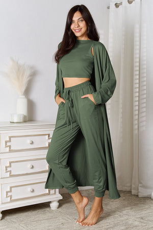 Tank, Pants, and Cardigan Set with Pockets-Teresa's Fashionista LLC
