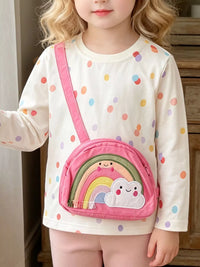 Children's Polka Dot Bag Applique T-Shirt