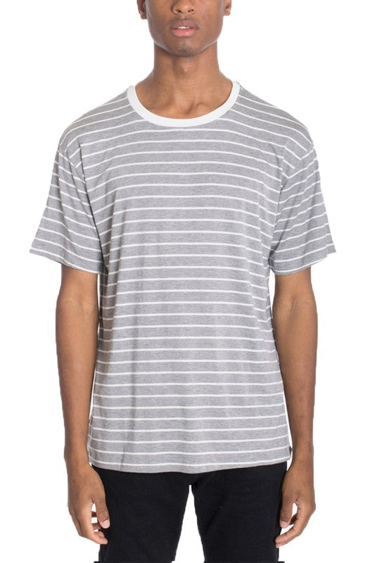 Weiv Short Sleeve Striped T Shirt-Teresa's Fashionista LLC