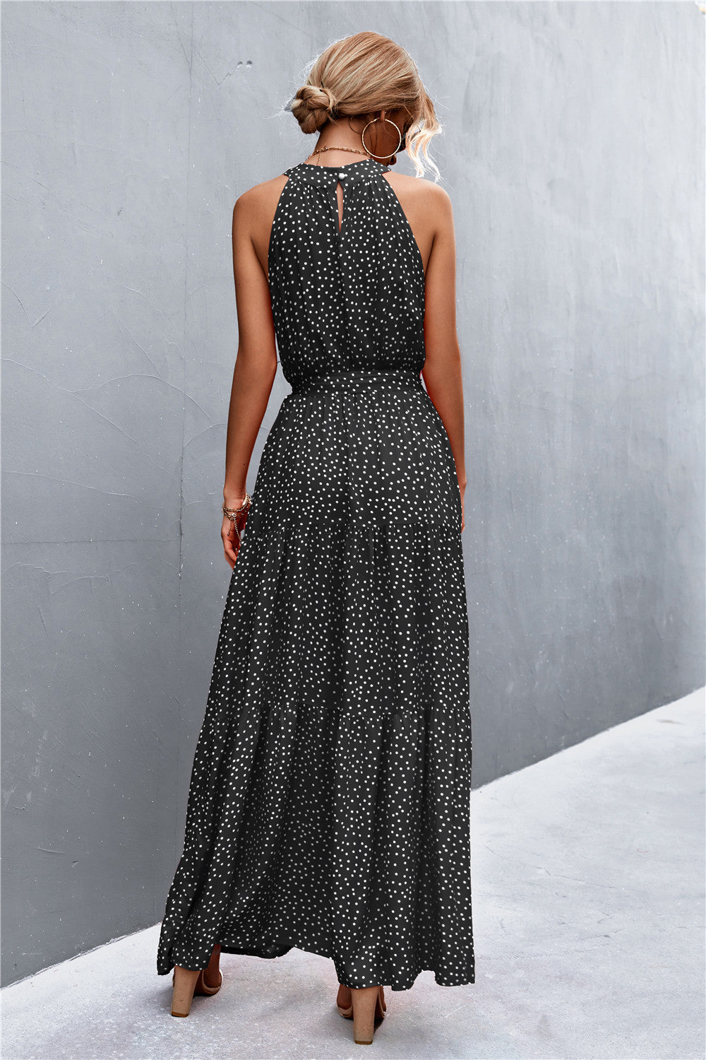 Printed Sleeveless Tie Waist Maxi Dress-Teresa&#39;s Fashionista LLC