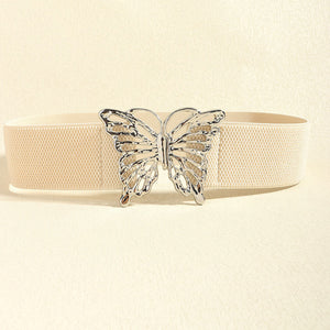 Butterfly Alloy Buckle Elastic Belt-Teresa's Fashionista LLC