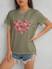 Heart Round Neck Short Sleeve T-Shirt-Teresa's Fashionista LLC