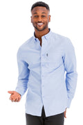 Mens Solid Long Sleeve Button Down-Teresa's Fashionista LLC