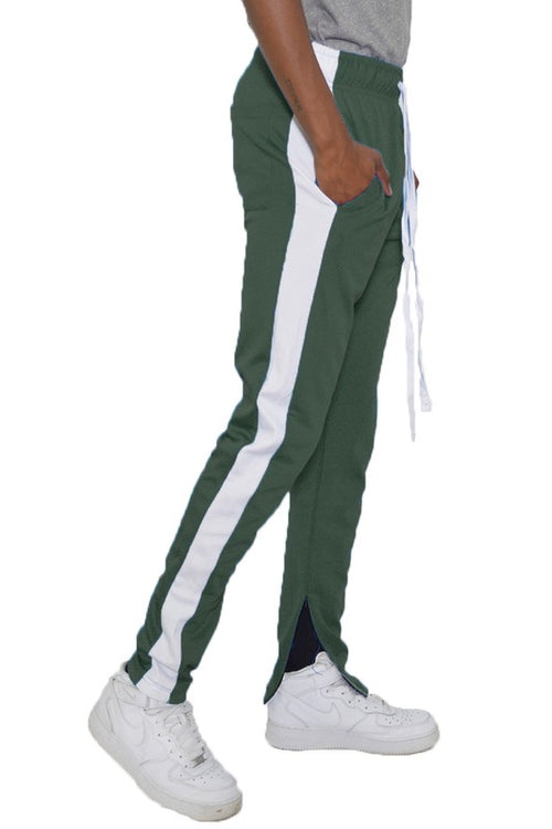 SLIM FIT SINGLE STRIPE TRACK PANT-Teresa's Fashionista LLC