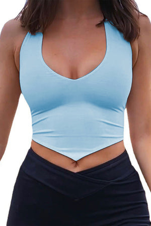 Backless Lace-Up Halter Neck Cami-Teresa's Fashionista LLC