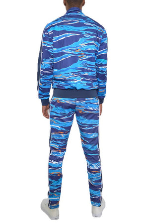 MENS PRINT FULL ZIP TRACK SUIT SET-Teresa's Fashionista LLC