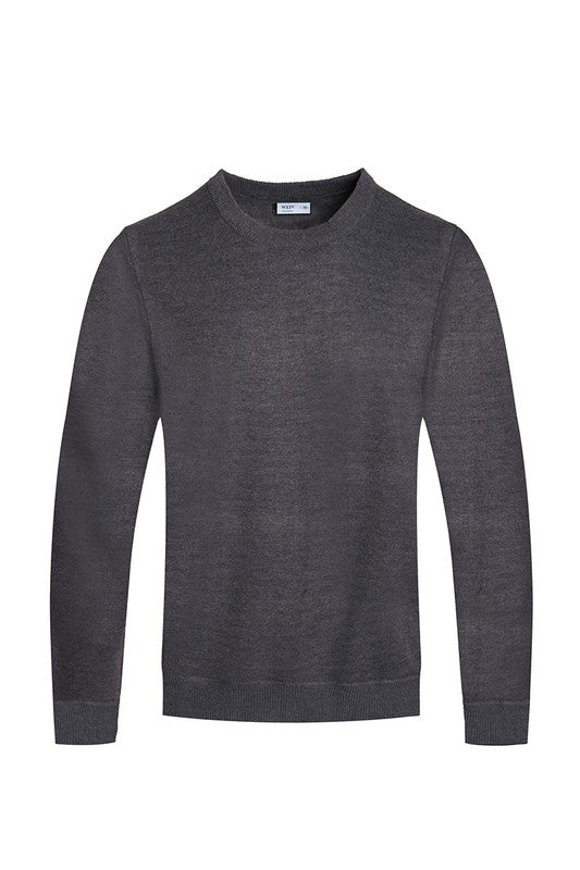 SOLID COLOR ROUND NECK SWEATER-Teresa's Fashionista LLC