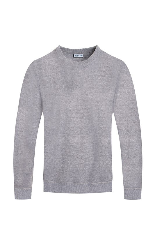 SOLID COLOR ROUND NECK SWEATER-Teresa's Fashionista LLC