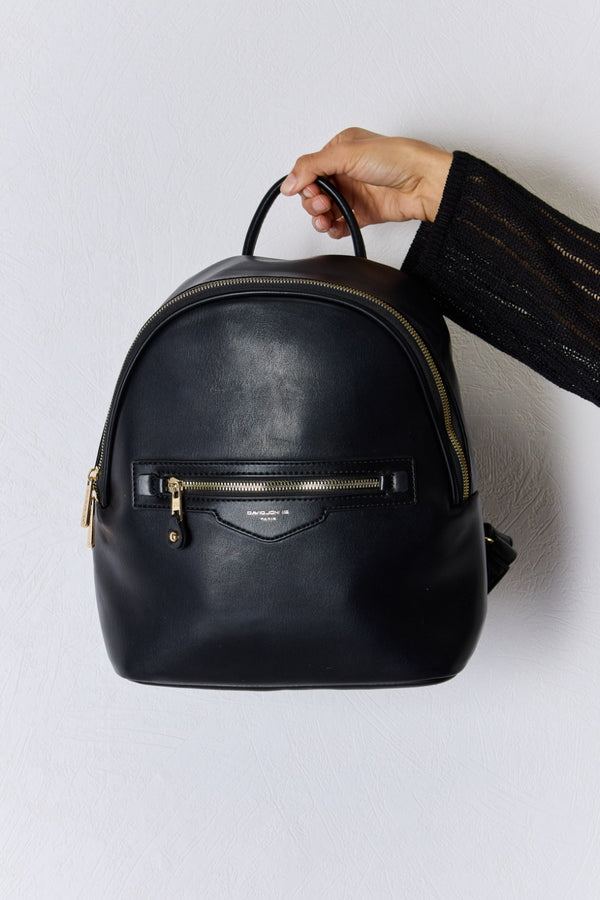 David Jones PU Leather Backpack-Teresa's Fashionista LLC