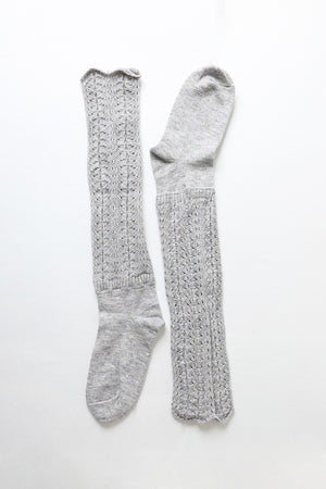 Shell Stitch Crew Socks-Teresa's Fashionista LLC