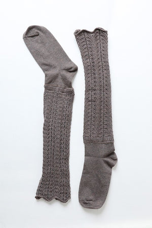Shell Stitch Crew Socks-Teresa's Fashionista LLC