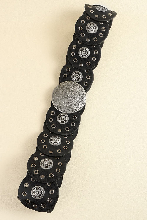 Round Shape PU Leather Belt-Teresa's Fashionista LLC
