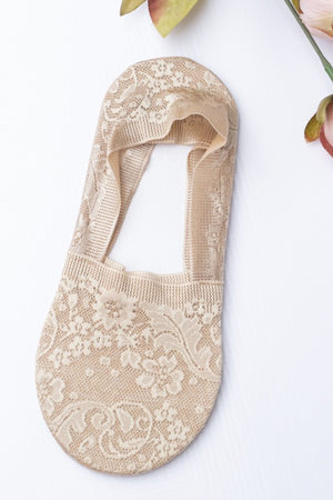 No-Slip Floral Lace Socks-Teresa's Fashionista LLC