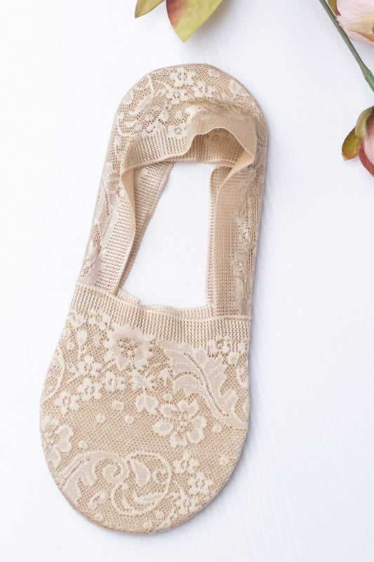 No-Slip Floral Lace Socks-Teresa's Fashionista LLC