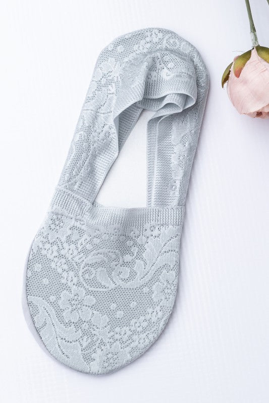 No-Slip Floral Lace Socks-Teresa's Fashionista LLC