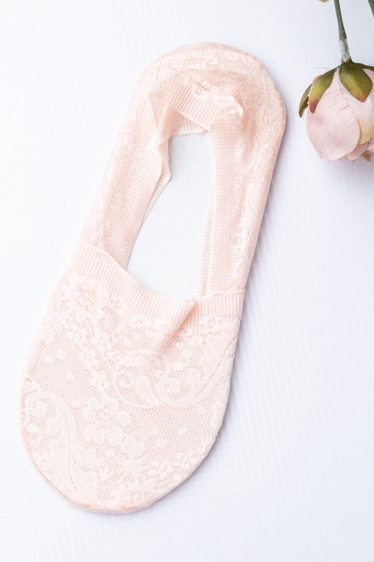 No-Slip Floral Lace Socks-Teresa's Fashionista LLC