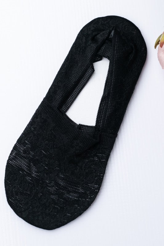 No-Slip Floral Lace Socks-Teresa's Fashionista LLC