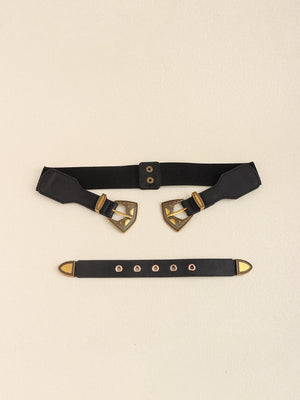 Double Buckle PU Leather Belt-Teresa's Fashionista LLC