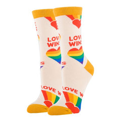 Love Wins - Women's Funny Socks-Teresa's Fashionista LLC