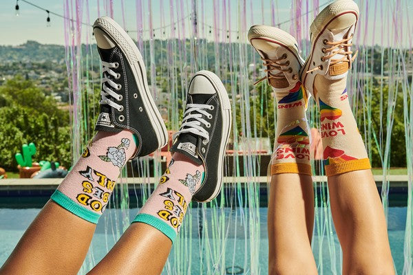 Love Wins - Women's Funny Socks-Teresa&#39;s Fashionista LLC