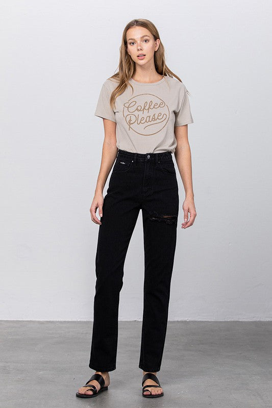 JADON RIPPED MOM JEANS - Teresa's Fashionista LLC