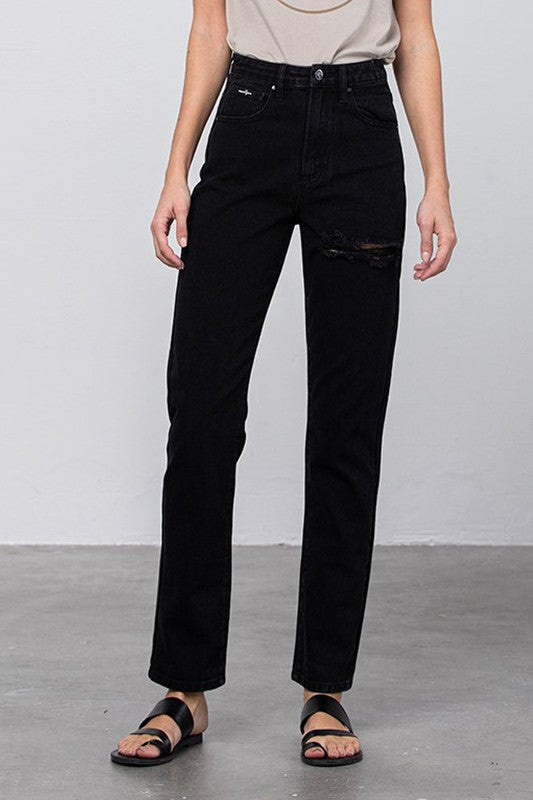 JADON RIPPED MOM JEANS - Teresa's Fashionista LLC