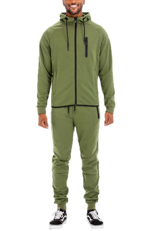 Mens Full Zip Sweat Pant Sweat Set-Teresa's Fashionista LLC