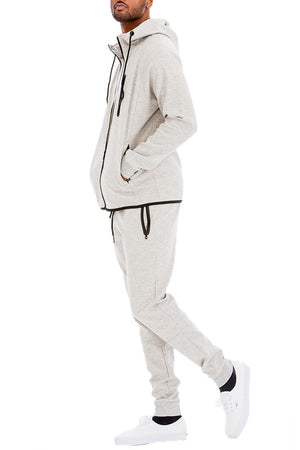 Mens Full Zip Sweat Pant Sweat Set-Teresa's Fashionista LLC