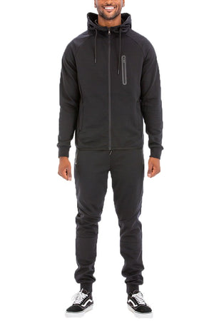 Mens Full Zip Sweat Pant Sweat Set-Teresa's Fashionista LLC