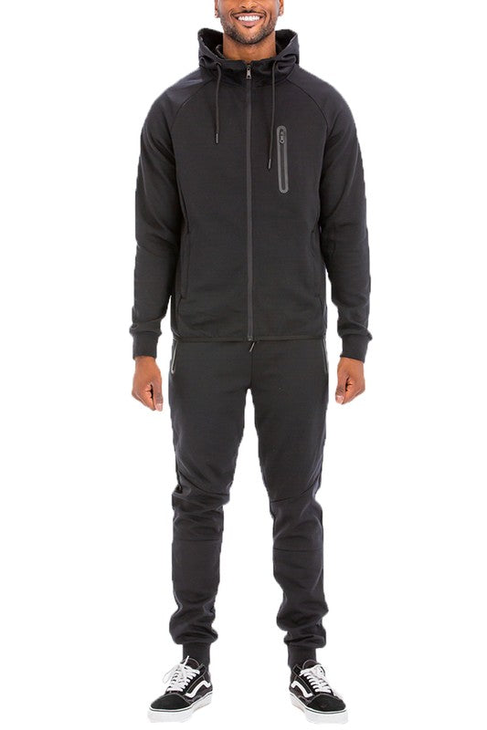 Mens Full Zip Sweat Pant Sweat Set-Teresa's Fashionista LLC